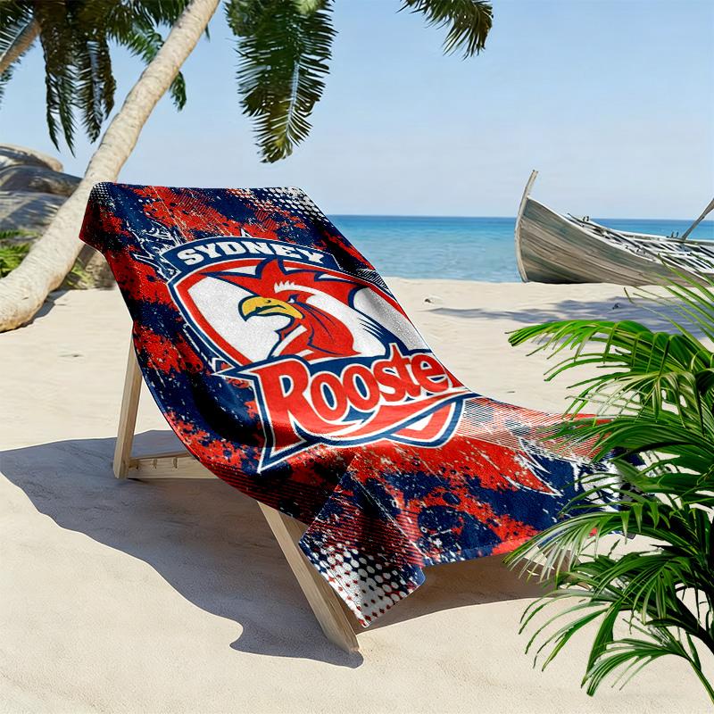 Sydney Red & White Eagles 2D Flat Print Beach Towel, Large Soft Quick Dry Towel for Beach Camping SwimmingZSTJ0915400