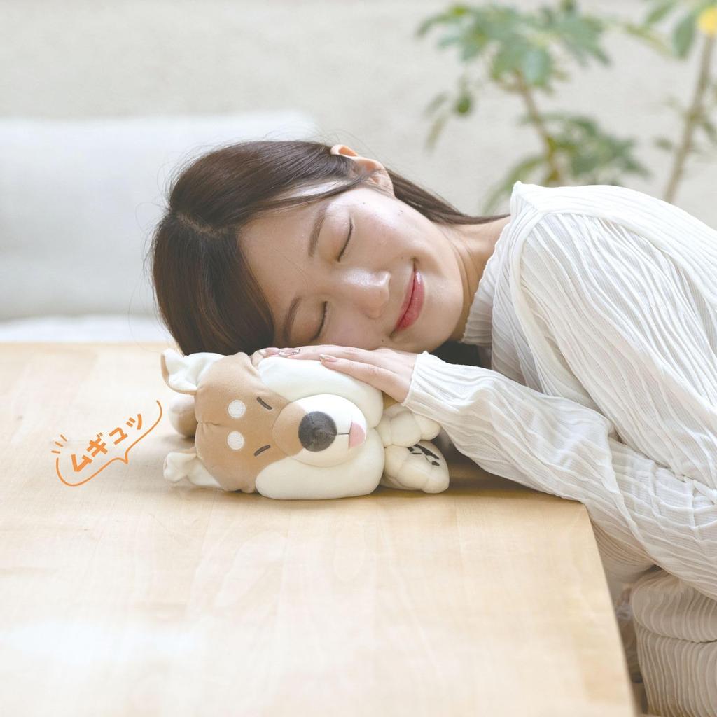 Livheart Mugyushon Sukimaa Ni Maruzoo Shiba Inu Warabi Length Dog Cushion Mugyu Relaxation Cushion (Total Approx. 38cm) 47340-13