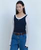 I Ulai Nu Henley Neck Tee White