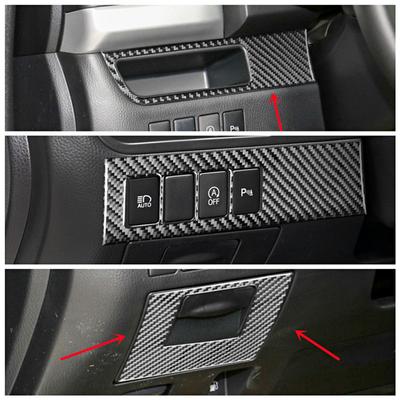 Car Dashboard Headlight Switch Panel Decorative Cover Trim Strips For Toyota Highlander Light Control Panel Stickers Car