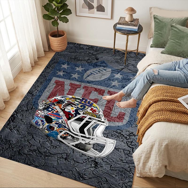 Nfl Art Living Room Nonslip Area Rug Soft Carpet For Bedroom Game Playroom Sofa Office Home Decor Doormat Christmas Gift C10256