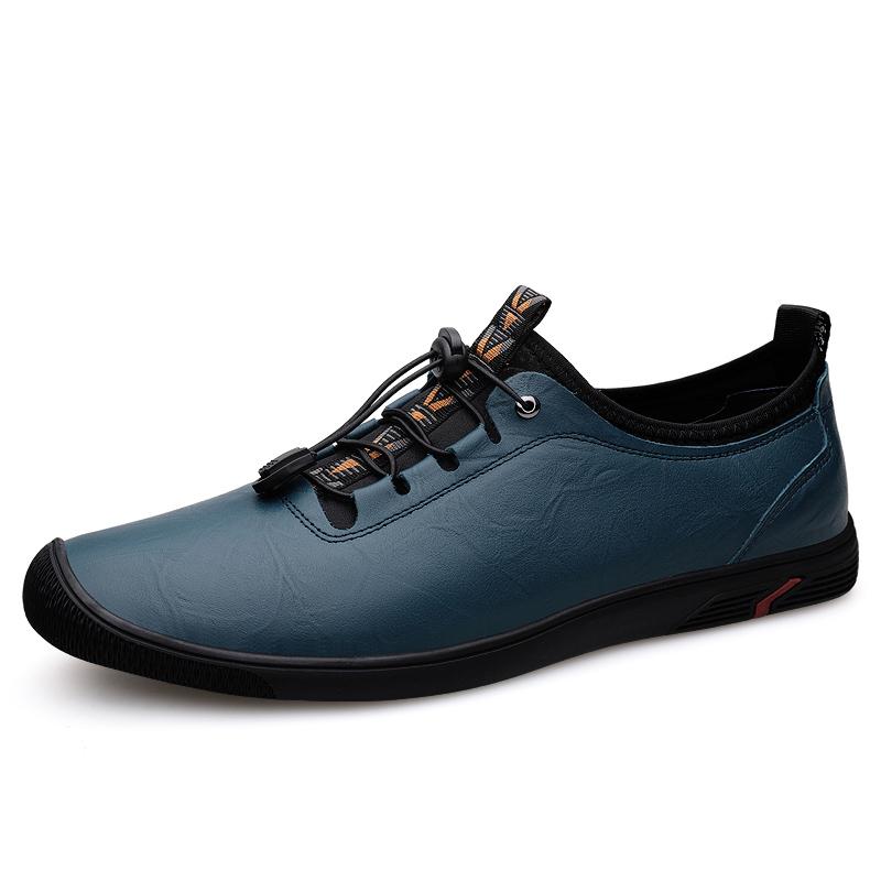 FashionGenuine Leather Mens Shoes Moccasins Slip On Soft Casual Loafers Men Handmade Casual Shoes Breathable Flats Comfortable for Male