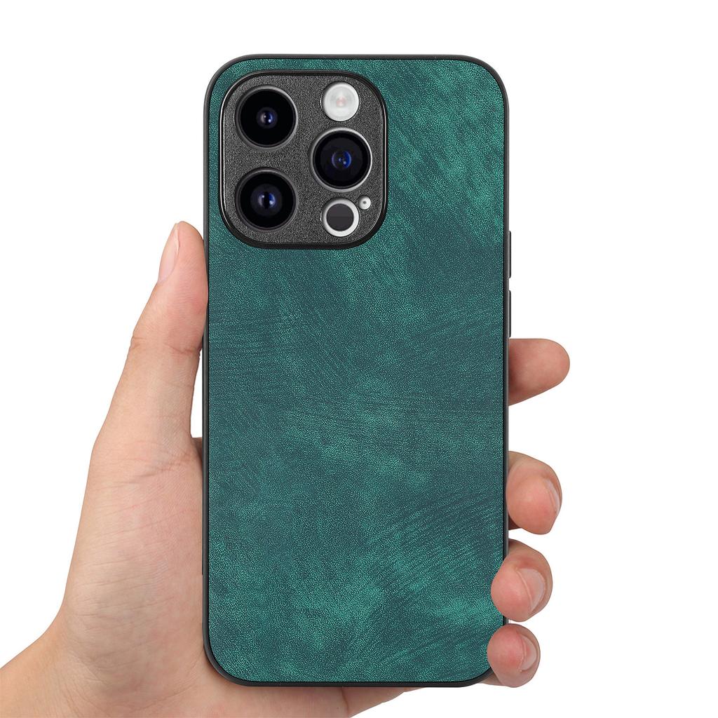 For iPhone 12 Pro Max 6.7 Inch Case Shockproof Slim Retro Leather Phone Back Cover