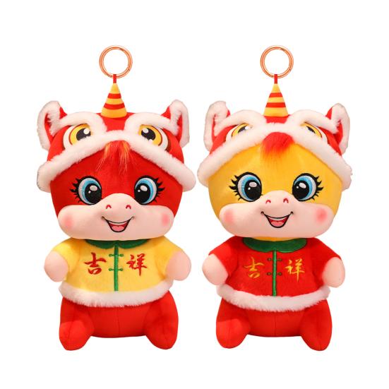 2026 Year of The Horse Plush Doll Decoration Lucky Red Horse Mascot for New Year Wealth And Happiness Symbol Decor Gift for Spring Festival