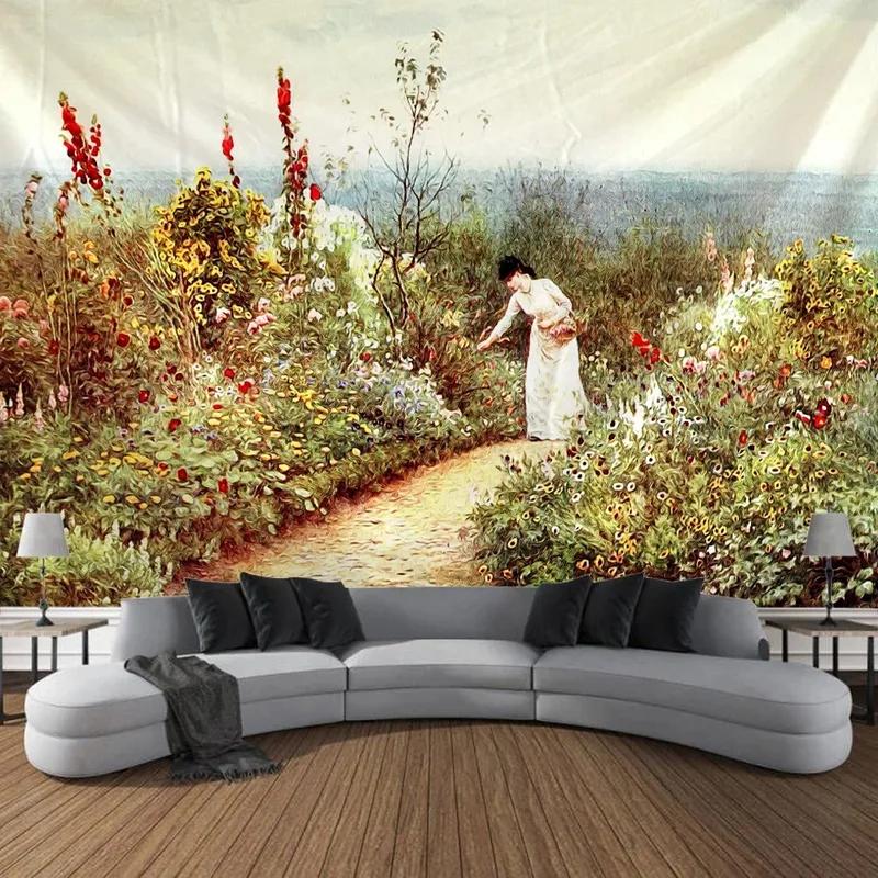 

Главная Настенное украшение Гобелен Ретро Искусство Картина Фон Офис Гостиная Гобелен 100x75cm