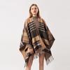 Women S Plaid Tassel Scarf Warm Dual Use Shawl European Fashion
