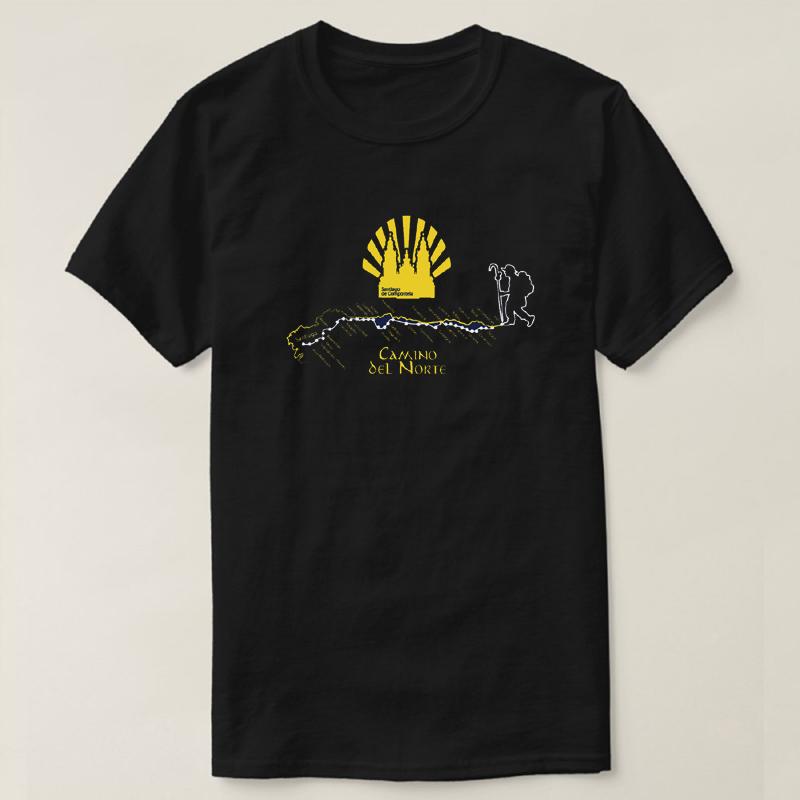 Road To The North  Camino De Santiago TShirt New 100 Cotton Short Sleeve ONeck Harajuku Casual Mens Tshirt Streetwear S