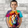 Kids Boys T-Shirt Cool Animal 3D Print Kids Clothes Short Sleeve Children Top Summer T-Shirt Boys T-Shirts Casual Child T-Shirt