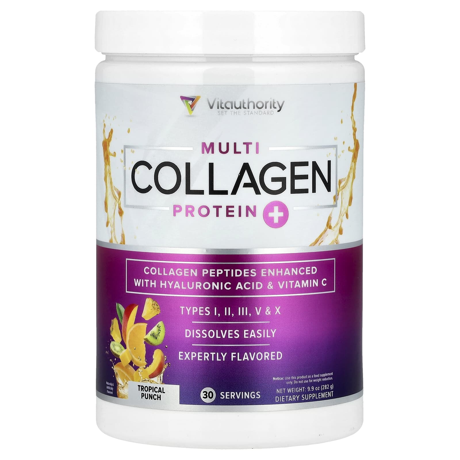 

Comprehensive Collagen Protein, Tropical Punch Flavor, 282G(9.9Oz)
