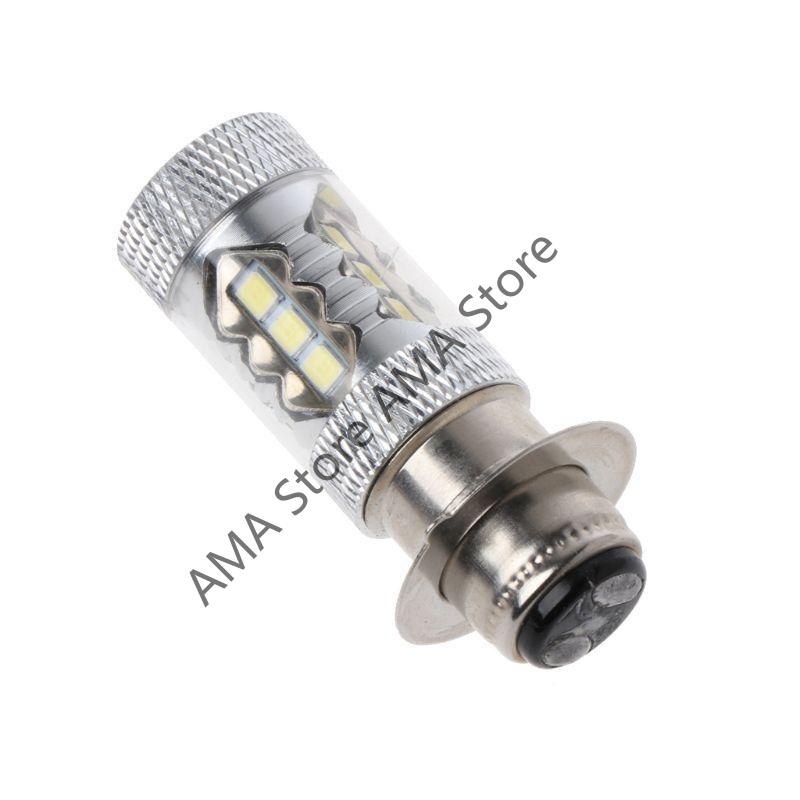 X7JF PX15D H6 80W 6500K 16 LED Motorcycle Headlight Front Light Bright LED Lamp Bulb