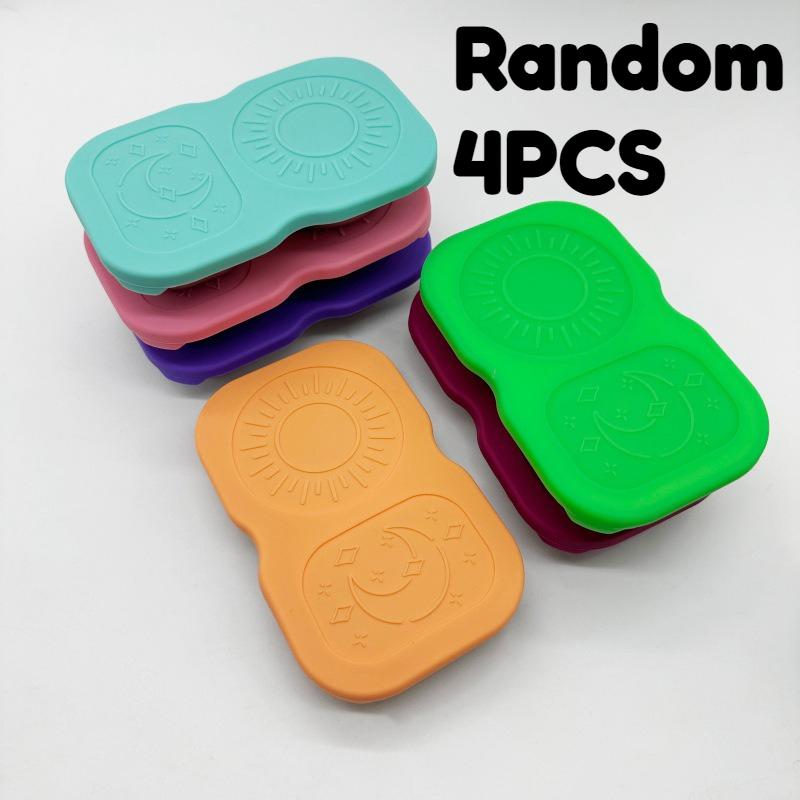 6pcs Snack Container Stainless Steel Double Compartments with Leak Proof Lids Double Dipping Sauce Dish for Sauce Dip Nut Snack