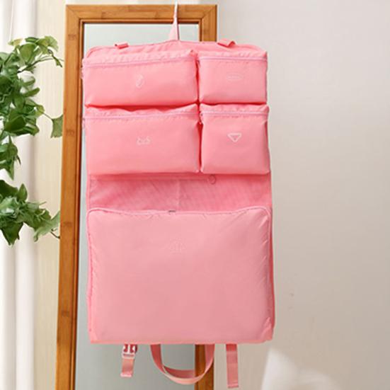 Clothes Storage Bag Suitcase Organizer Bag Large Capacity Multiple Compartments Dustproof Hanging Foldable Luggage Organizer Bag