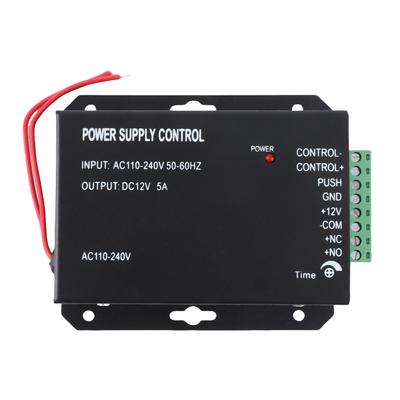 12V 5A Kapı Giriş Güvenlik Sistemi Erişim Kontrol Güç Kaynağı Siyah 100-260V