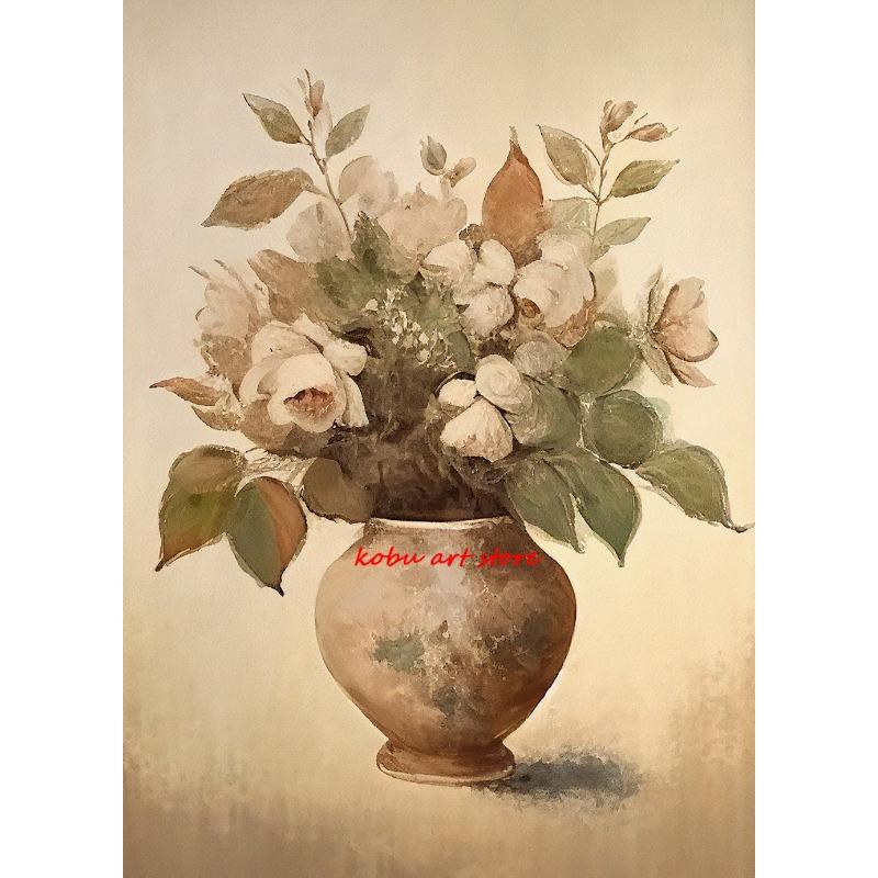 Vintage Flower Pots Jugs Apple Still Life Poster Farmhouse Print Canvas Painting Retro Wall Art Picture Kitchen Room Home Decor