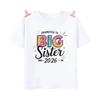 Big Sister 2026 Teenage Children Short Sleeve Tops T-shirt Summer Girls Casual Loose Fashion Round Neck Children’s Clothing