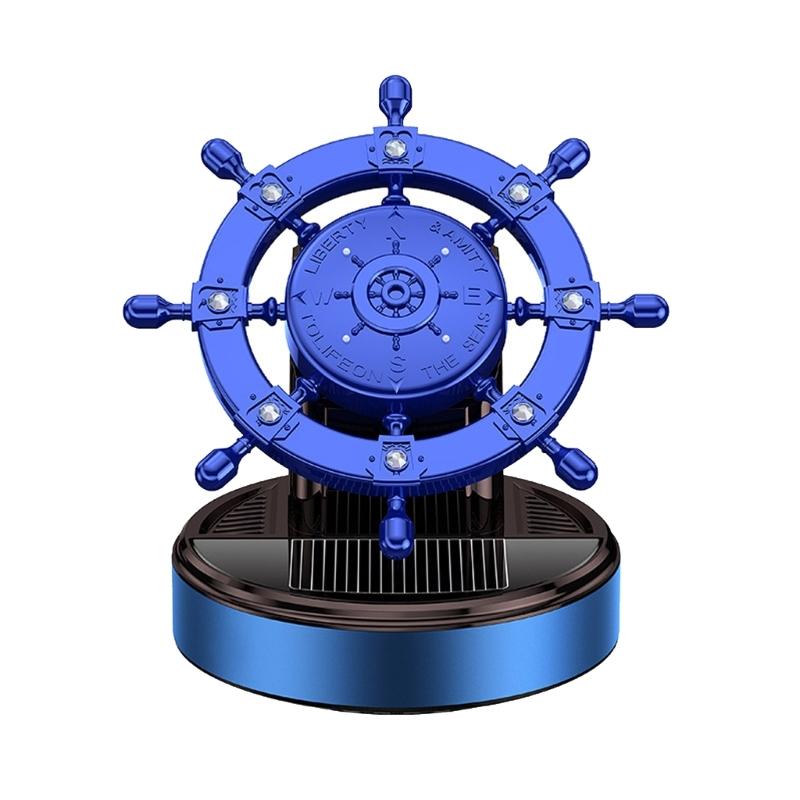 Ship Rudder Car Air Fresheners Rotating Solar Car Fresheners Car Perfumes Relieve Stress & Purifie Odors for Home Office