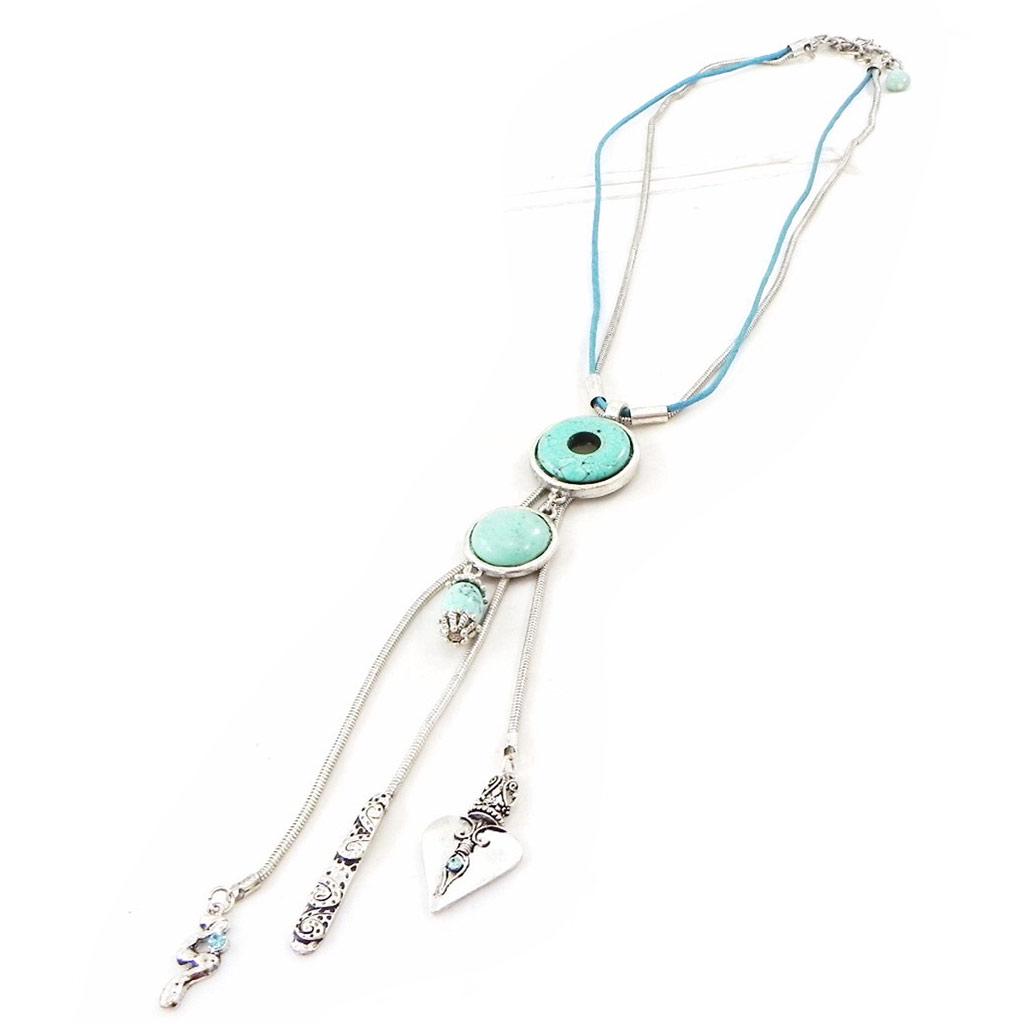 Les Trésors De Lily [I5865] - Collier Créateur 'Kilimanjaro' turquoise
