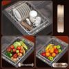 Stainless Steel Kitchen Sink Draining Rack and Basket