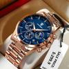 POEDAGAR Luxus Herrenuhr aus Edelstahl Chronograph Kalender Sportuhren für Herren Kleine Drei-Zeiger-Uhr Hohe Qualität Uhren