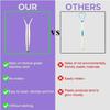 Stainless Steel Halitosis Clean Silver Tongue Scraping Brush Portable Tongue Scraper  Women Men