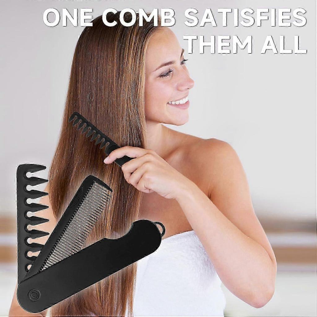 Texture Comb for Men, Voluminous Wide Tooth Comb for Fluffy & Textured Hairstyles, Gray