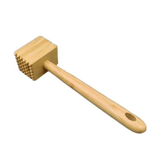 Meat Hammer Double-sided Bamboo Meat Tenderizer And Softener Long Handle Hanging Hole Kitchen Tool