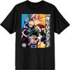 Bioworld My Hero Academia Deku Katsuki Fight Men's Black T-Shirt