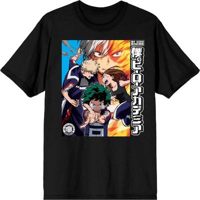 Bioworld My Hero Academia Team A Men's Black T-Shirt