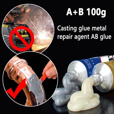 100/70/20g A+B Glue Casting Adhesive Industrial Repair Agent Casting Metal Cast Iron Trachoma Stomatal Crackle Welding Gelling