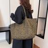 Vintage Leopard Double-Sided Shoulder Bags for Women Casual Large Capacity Ladies Shopping Tote Cool Girls Underarm Bag Handbags
