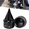 Black Spike Front Twisted Axle Nut Covers Axle Caps Compatible for Harley Touring Softail Dyna Street Glide Road King Road Glide