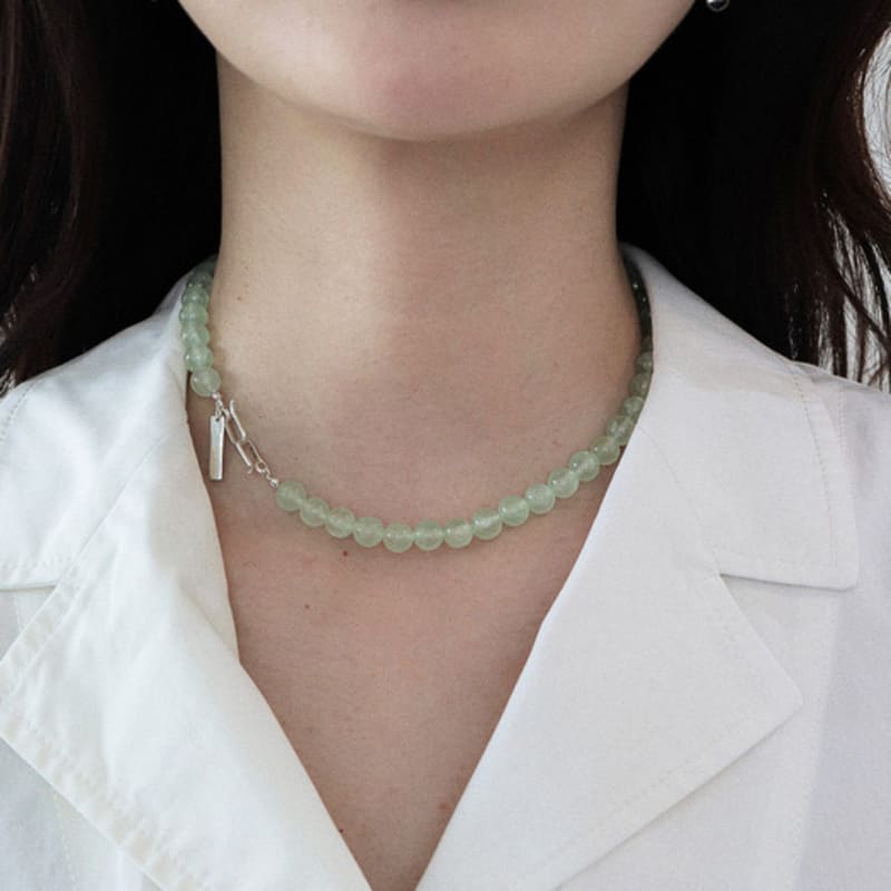 VINOOM Prehnite Ball Necklace
