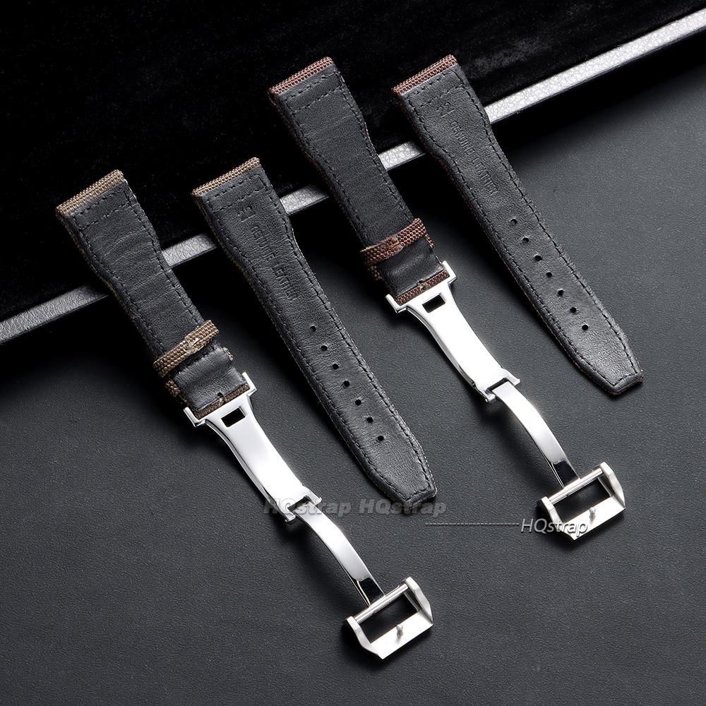 Curea de ceas din pânză de nailon pentru IWC Pilot 20mm 21mm 22mm Curea Femei Bărbați Bandă pentru ceas sport Curea de încheietură din piele de vacă Cataramă pliabilă Brățară