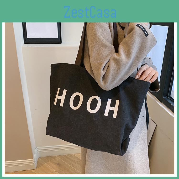 Trendy Large Capacity Shoulder Bag 2024 Winter New Casual Retro Study Tote Bag