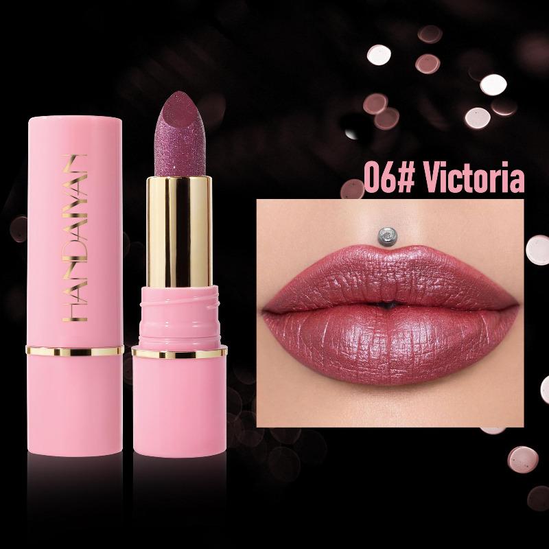 Rossetto perlescente lucido diamante Rossetto esplosivo Rossetto paillettes Rossetto glitterato lucido fine a lunga tenuta, impermeabile e idratante