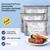 30Pcs Reusable Silver Zip Lock Food Storage Bags With Zipper Leak Proof Seal Long Fresh Freezer Food Storage Bags