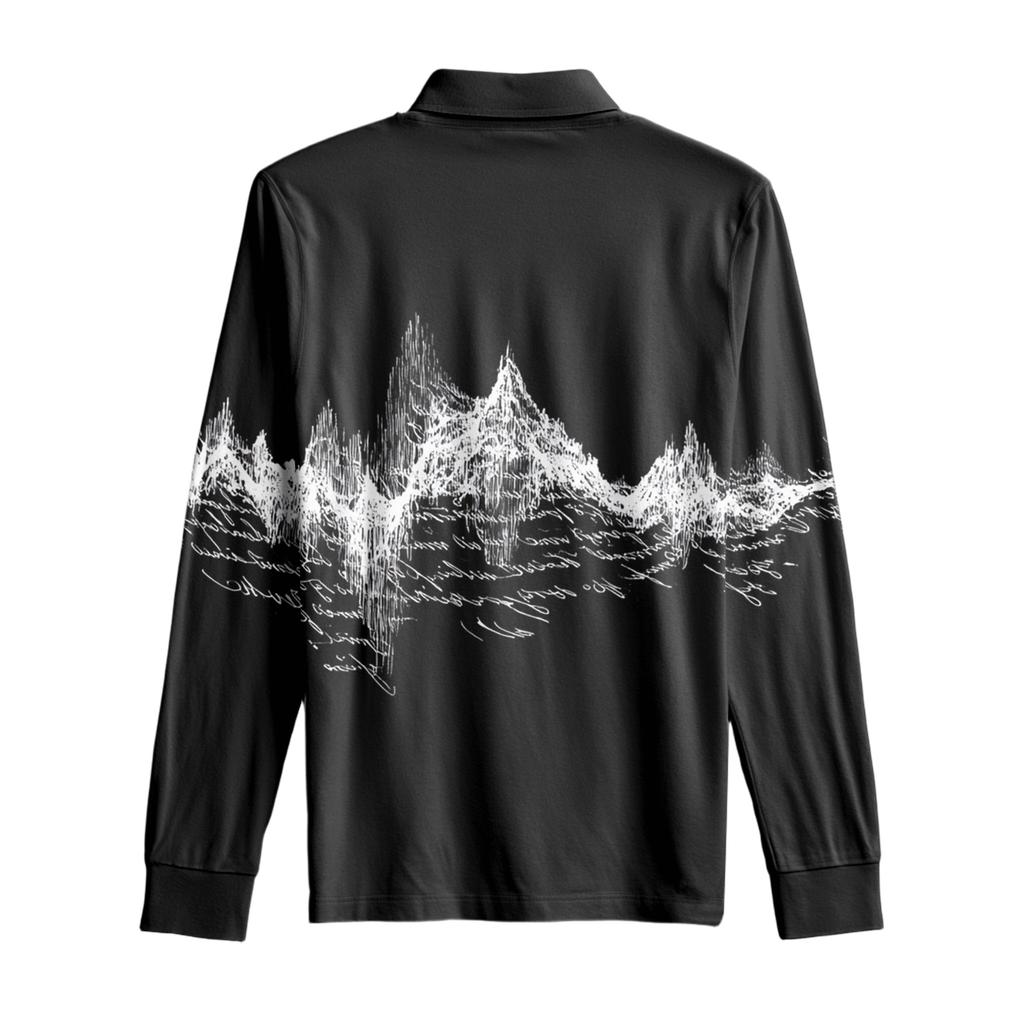 Men's Casual Retro Small V-neck Long-sleeved Top