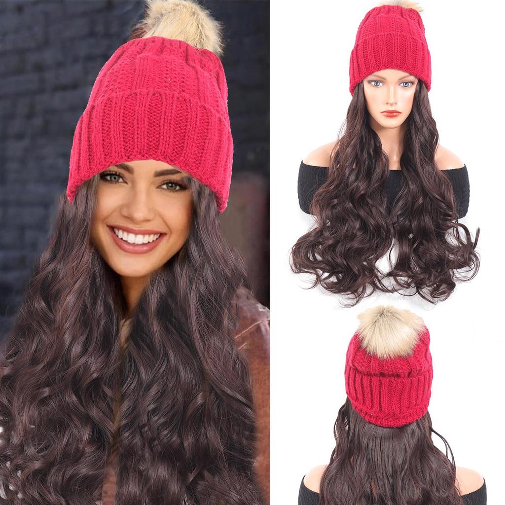 Купить Синтетический парик из шляпы Синтетические длинные волнистые ...