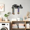 Metal Wall Hook Black Bicycle Silhouette Modern Home Decor Space Saving Key Towel Coat Rack Easy Install Durable Gift for Cyclist