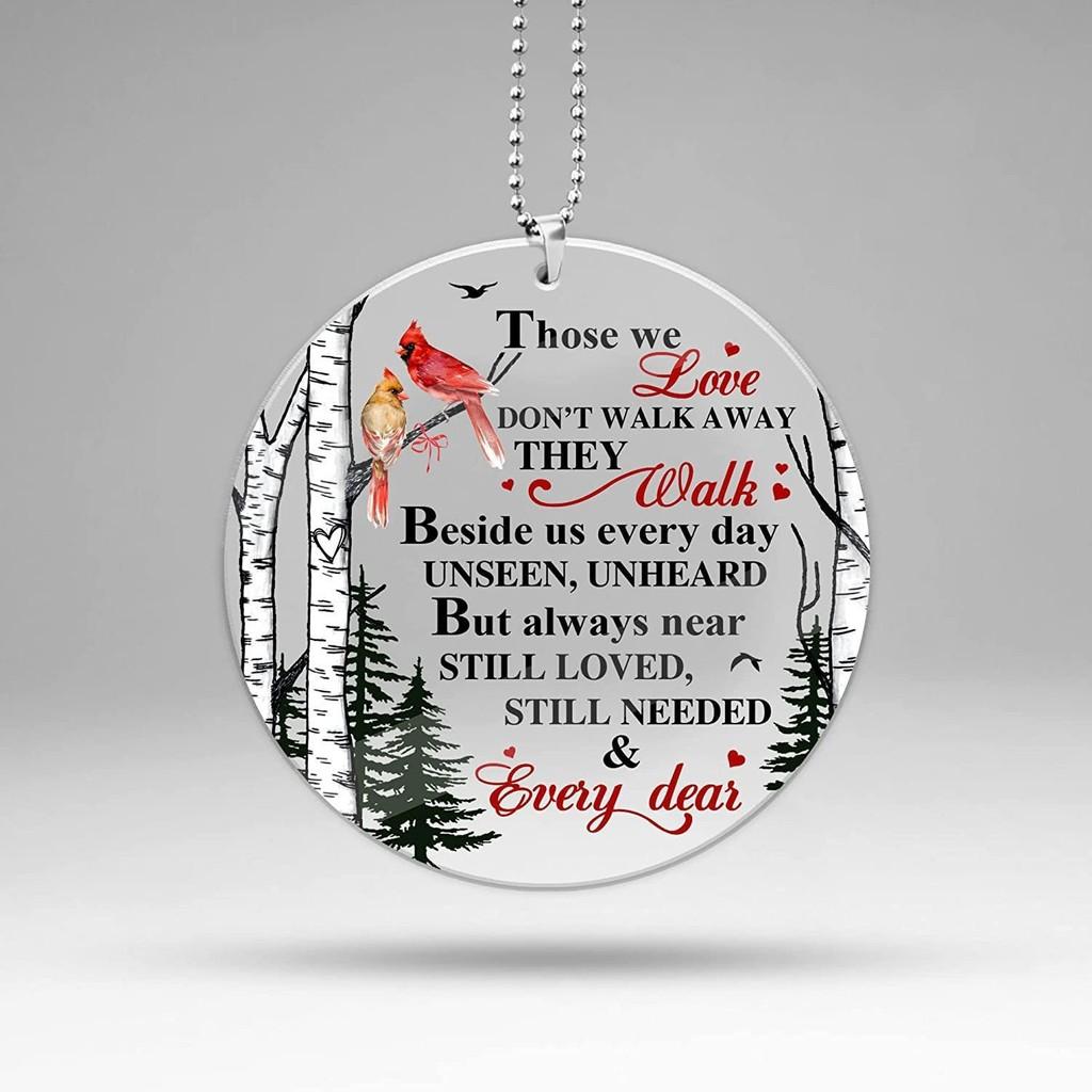 

Vibrant Car Acrylic Rearview Mirror Charms Heartfelt Memorial Decoration Hanging 6