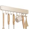 30/40/50cm Stainless Steel Non Perforated Kitchen Hook Rack With Movable Hooks For Spoon Shovel Utensil Organization