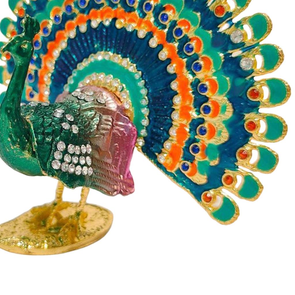 Peacock Statue Collection Crafts Housewarming Gift Modern Display Ornament for Office Living Room Farmhouse Desk Decoration