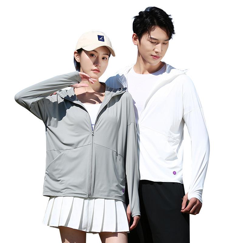 Outdoor Hooded Sunscreen Clothing, Original Yarn, Slim-fitting UV-proof Sunscreen Clothing for Men and Women, Ice Silk Breathable Summer Cardigan Top