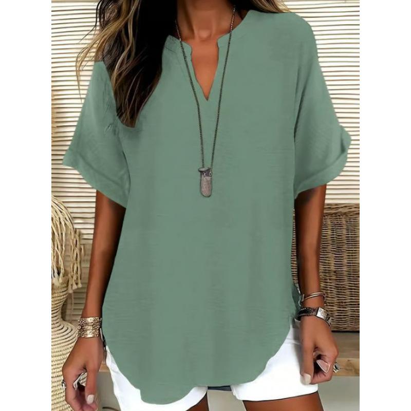 1116 Spring Hot Sale Fashion Carnival Printed Popular Women's V-Neck Short Sleeve T-Shirt European