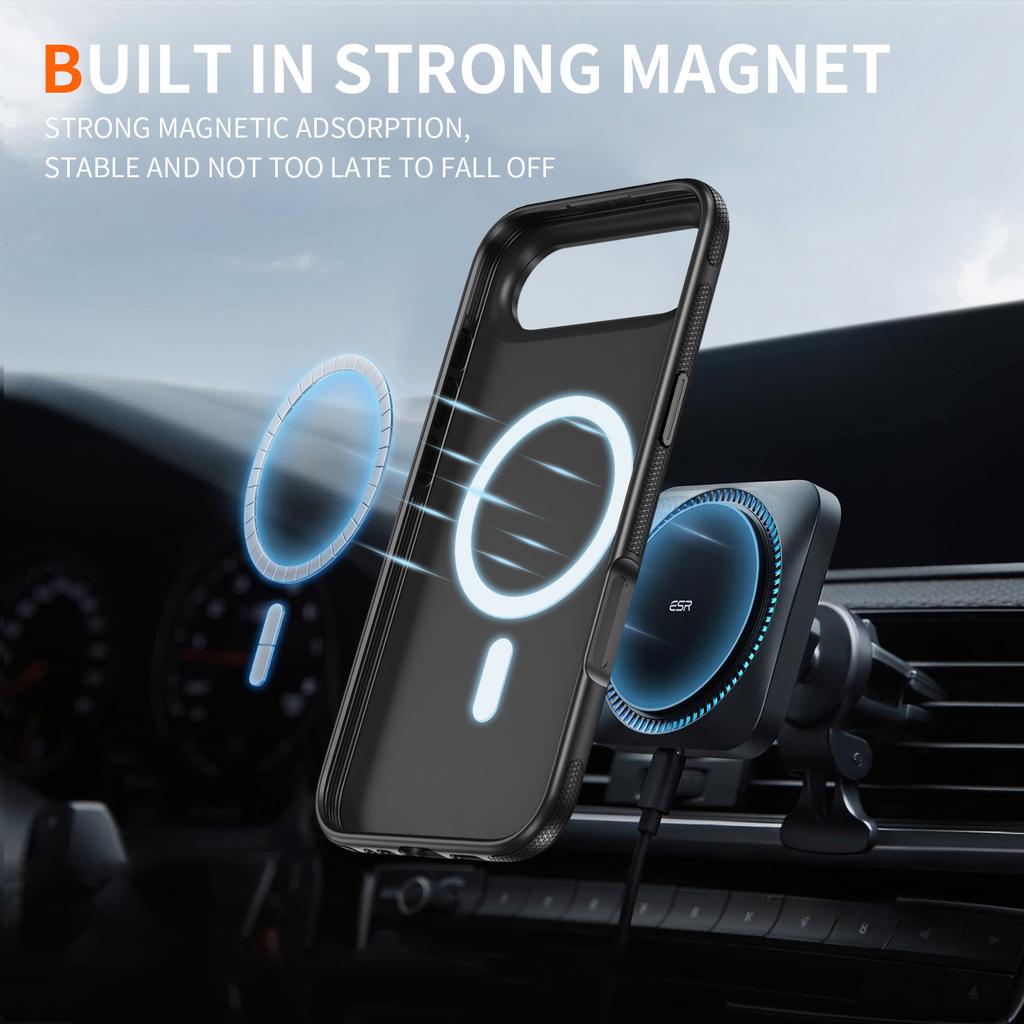 For iPhone Air Case Compatible with MagSafe 2.8mm PC+2.2mm TPU Shockproof Hybrid Phone Cover