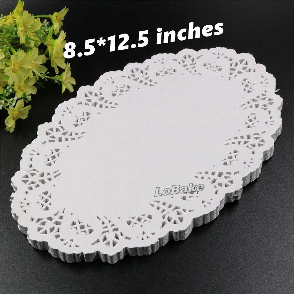 160pcs/pack 3 Sizes Oval Grease Proof White Paper Doilies Party Wedding Christmas Decorative Table Layer Home Supplies