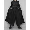 Fashion Hakama Pants Women Unisex Streetwear Wide Leg Samurai Trousers Dark Aesthetic Skirt Pants