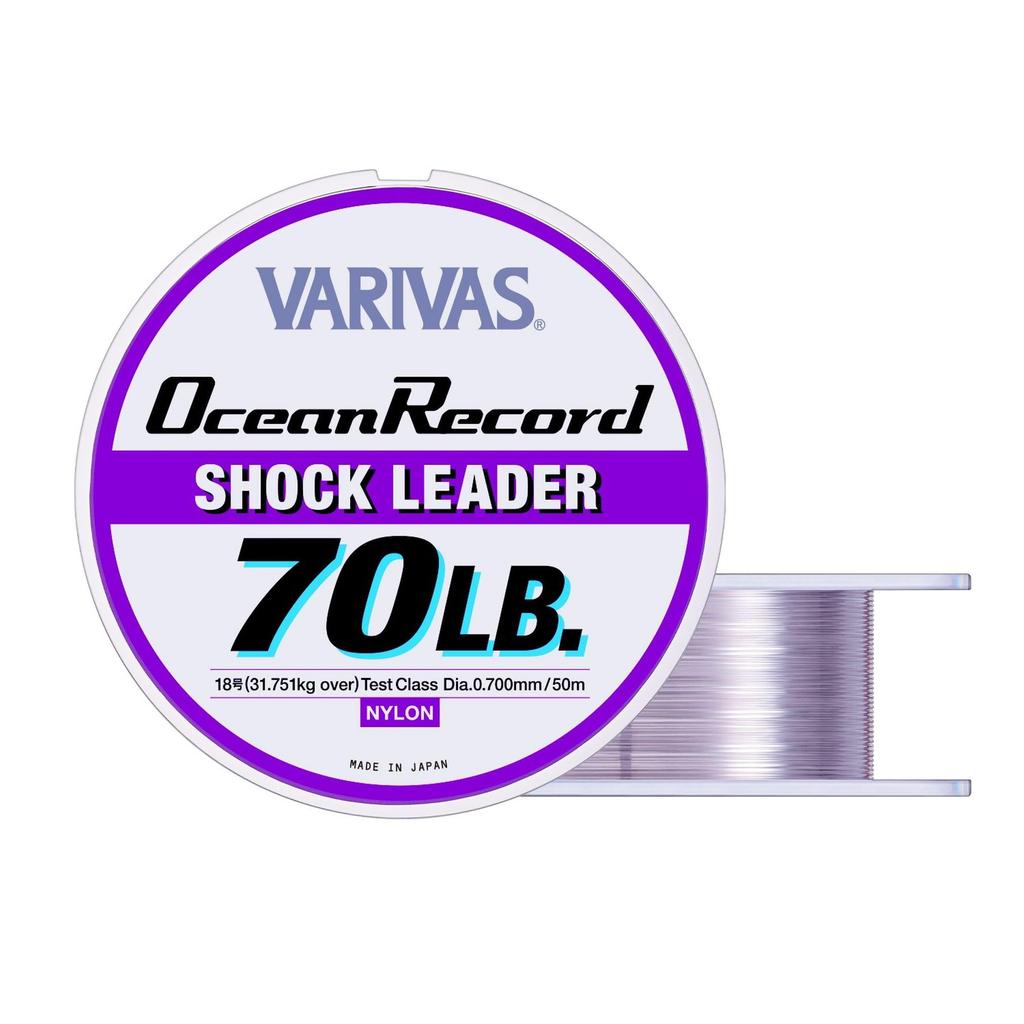 Morris VARIVAS Ocean Record Shock Leader Nylon 50m 70lb Misty Purple #18