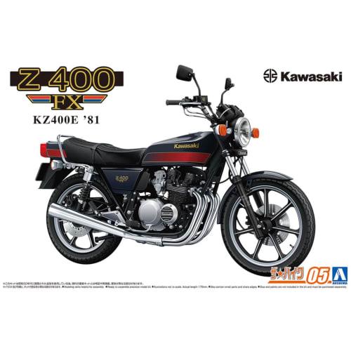 Aoshima Bunka Kyozai (AOSHIMA) 1/12 Scale The Bike Series No. 5 Kawasaki KZ400E Z400FX 1981 Plastic Model