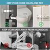 Dual Button Child Safety Lock Plastic Locker Buckle Toilet Lock  Home Security Protection